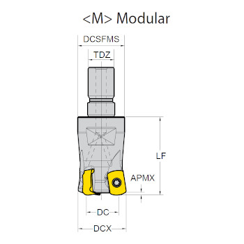 Fresa modular HF4 para plaquitas ENMX0604 16 foto del producto Vista Principal L