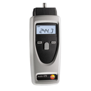 Tacómetro Testo 470, medición óptica y mecánica rpm foto del producto Vista Principal L