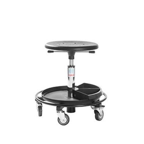 Taburete de taller con base color negro Alt. regulable 47cm - 66cm foto del producto Vista Principal L