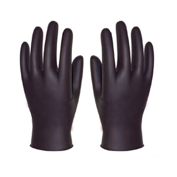 Caja de 100 guantes des. nitrilo libre de polvo negro T.7 (S) foto del producto Vista Principal L